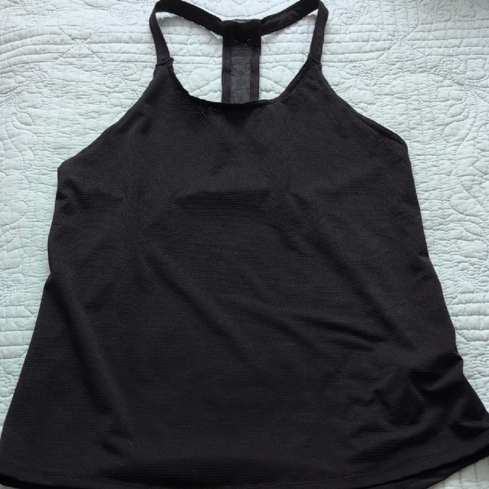 Fabletics Black Racerback Tank Top Xxs